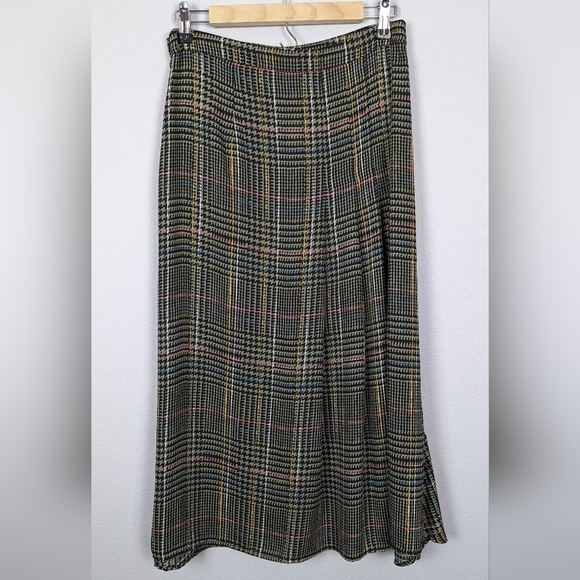 ASTR The Label REVOLVE Ruffle Ruched Herringbone Midi Dress Size Large - Picture 6 of 8